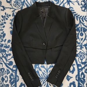 BCBGMaxAzria black one button blazer
